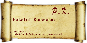 Petelei Kerecsen névjegykártya